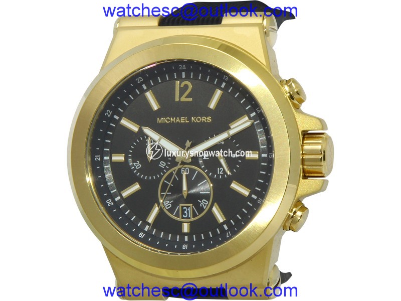 Michael Kors Dylan MK8445 Gold Tone Stainless Steel 48mm Quartz Mens Watch Michael Kors