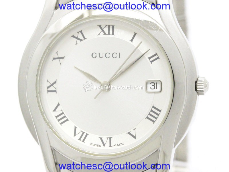 Gucci 5500M Stainless Steel with Silver Dial Quartz 35mm Mens Watch Gucci