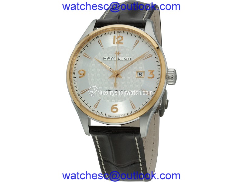 Hamilton Jazzmaster H42725551 Silver Dial Leather Strap 44mm Mens Watch Hamilton