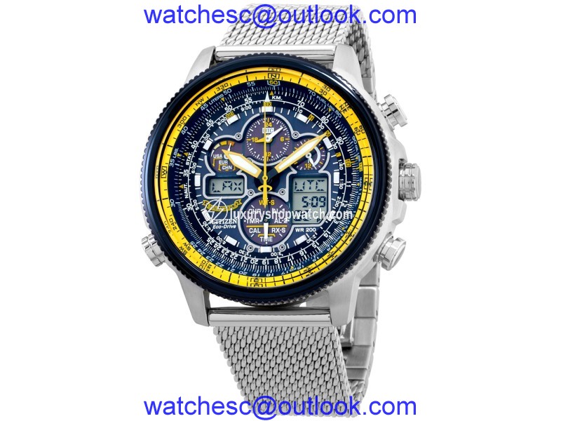 Citizen JY803156L Stainless Steel Blue Dial Quartz 48mm Mens Watch Citizen