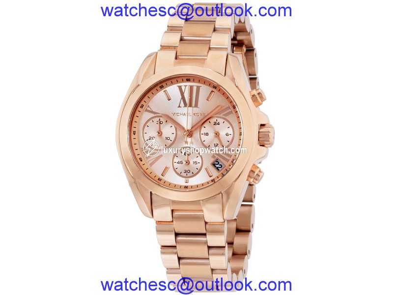 Michael Kors MK5799 Rose Dial Rose Gold Tone Stainless Steel 36mm Womens Watch Michael Kors