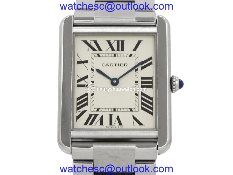Cartier Tank Solo W5200014 Stainless Steel Quartz 34.8mm Mens Watch Cartier