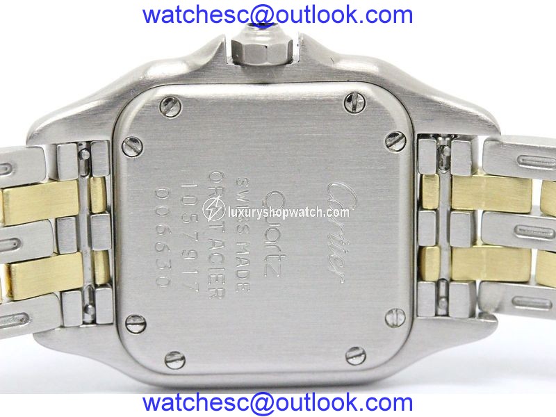 Cartier Panthere 18K Gold Steel Quartz Womens Watch Cartier
