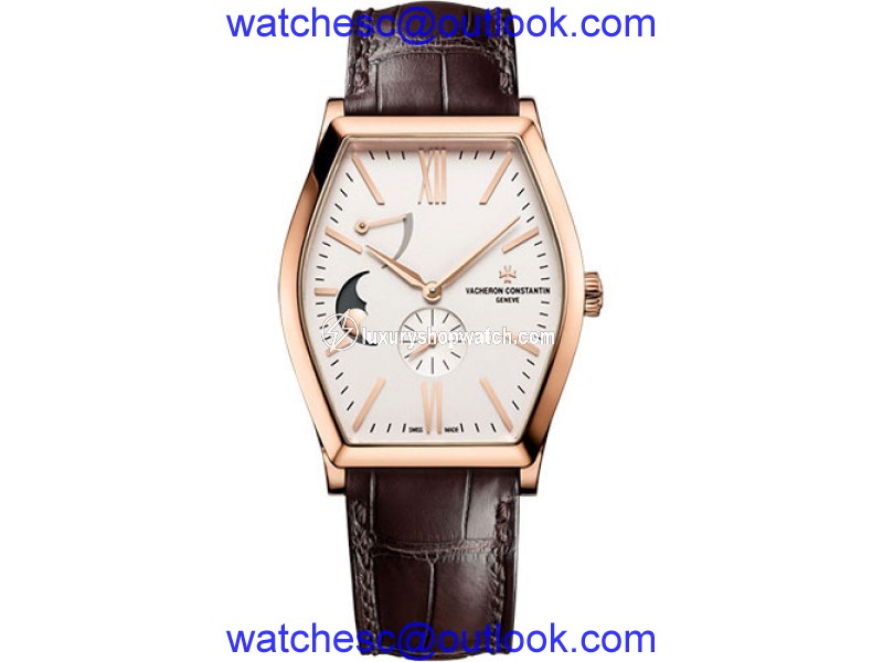 Vacheron Constantin Malte 7000M/000R-B109 18K Rose Gold & Leather with Silver Dial 36.70mm Mens Watch Vacheron Constantin