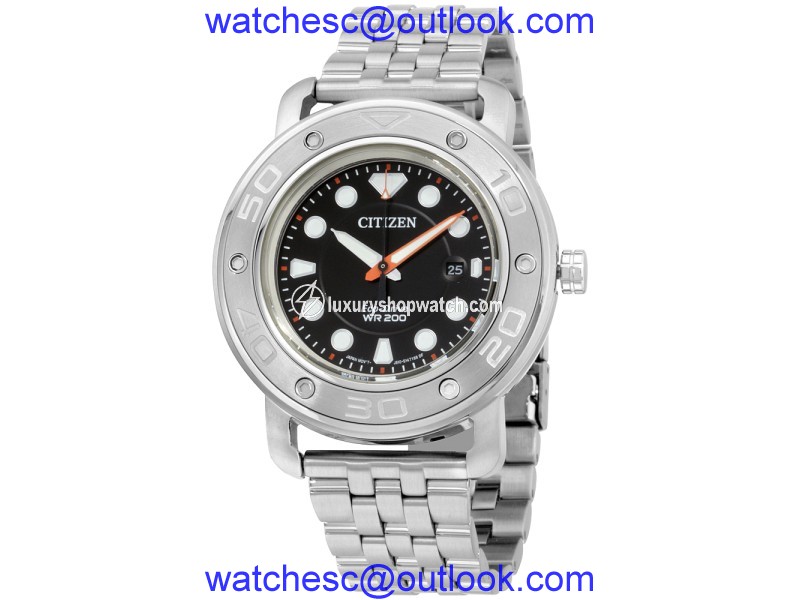 Citizen Eco-DIY AW1530-65E Stainless Steel Black Dial Quartz 46mm Men's Watch Citizen