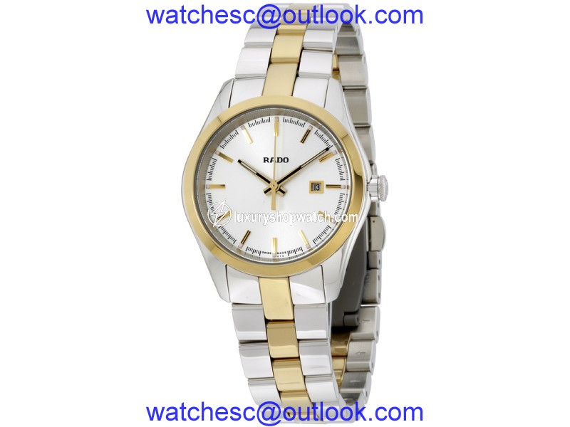 Rado Hyperchrome R32975102 Two Tone Stainless Steel Quartz 37.5mm Womens Watch Rado