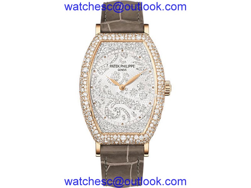 Patek Philippe 7099R-001 18K Rose Gold with Diamond Dial 29.6mm Womens Watch Patek Phillipe