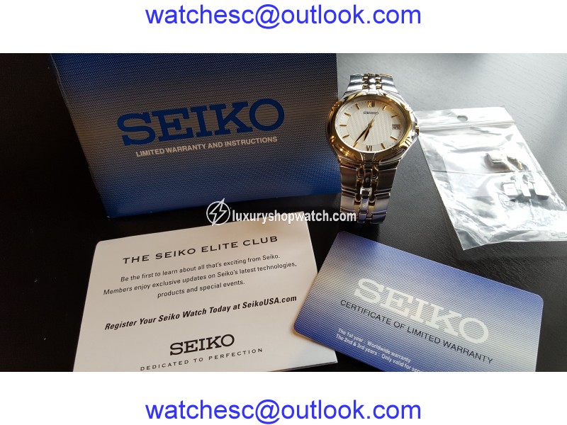 Seiko Stainless Steel Quartz 40mm Mens Watch Seiko