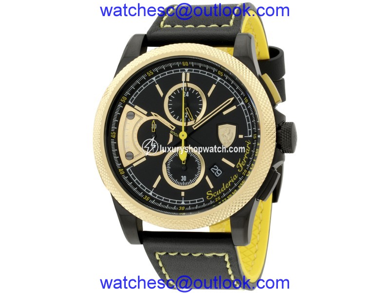 Ferrari 0830314 Stainless Steel / Leather 46mm Mens Watch Ferrari