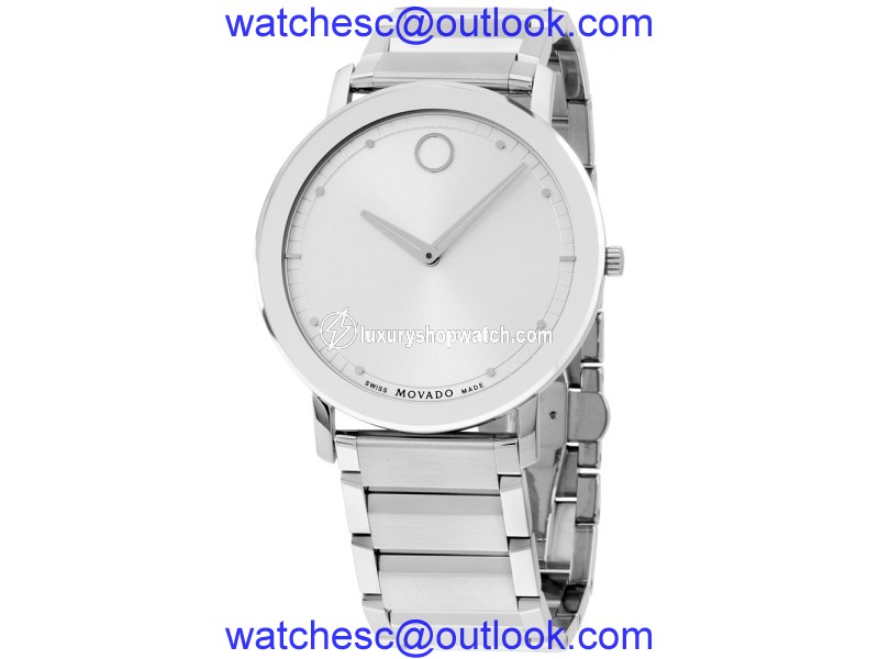 Movado 606881 Stainless Steel Quartz Thin Sapphire 40mm Mens Watch Movado