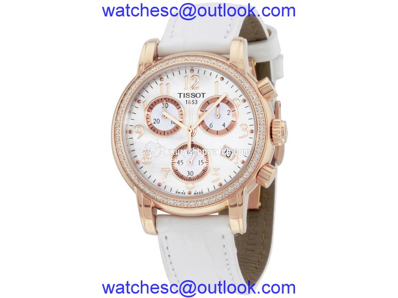 Tissot Dressport T0502173611201 Gold Tone Stainless Steel & Leather Quartz 35mm Womens Watch Tissot