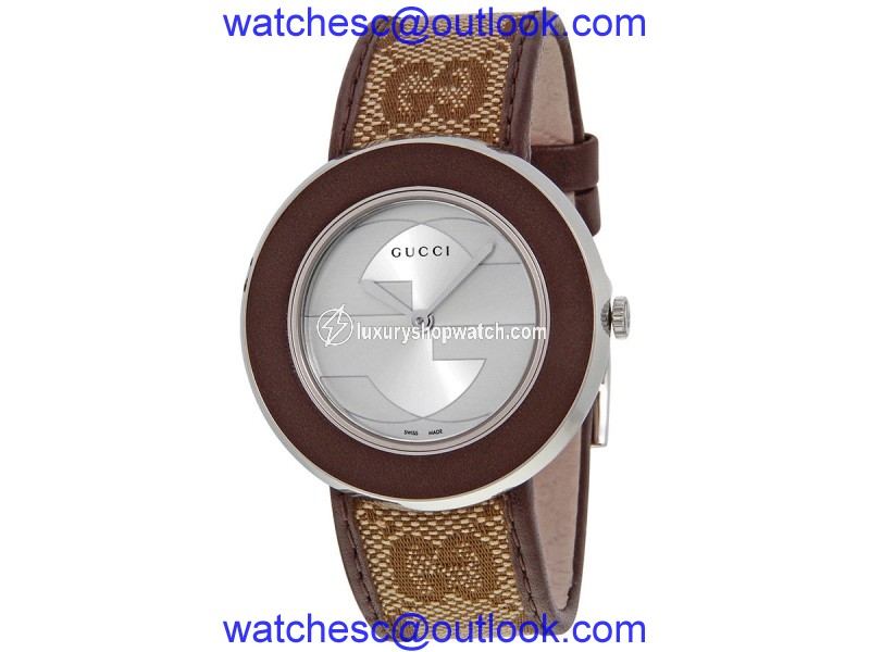 Gucci U-Play Stainless Steel & Leather 35mm Watch Gucci