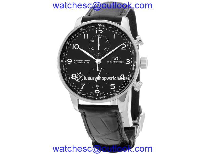 IWC IW371447 Stainless Steel & Leather Automatic 41mm Mens Watch IWC