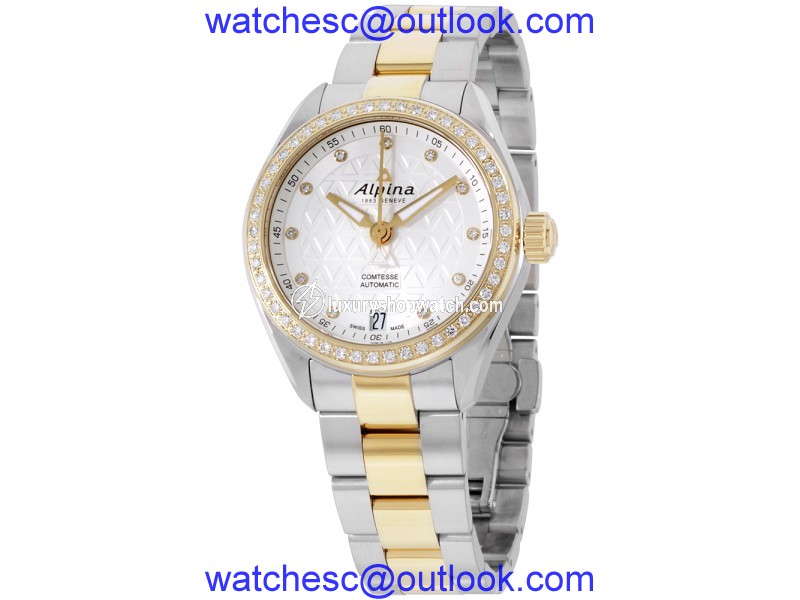 Alpina Comtesse AL525STD2CD3B Silver Dial Stainless Steel 34mm Womens Watch Alpina