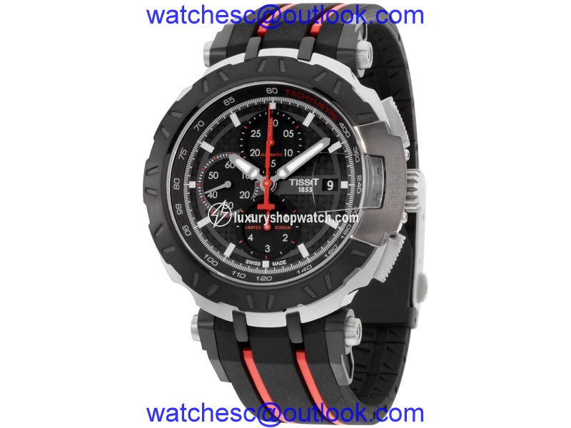 Tissot T0954101703701 Stainless Steel & Rubber Quartz 45.25mm Mens Watch Tissot
