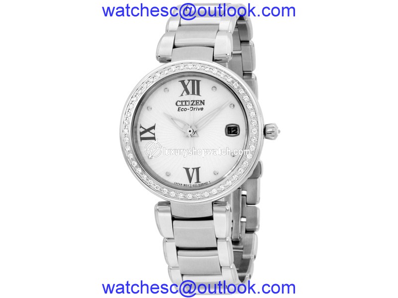 Citizen EO1100-57A Stainless Steel with Diamonds 33mm Womens Watch Citizen