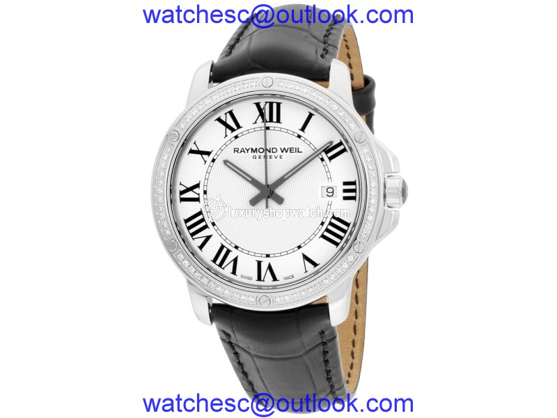 Raymond Weil Tango 5591-LS1-00300 Stainless Steel & Leather Quartz 39mm Mens Watch Raymond Weil