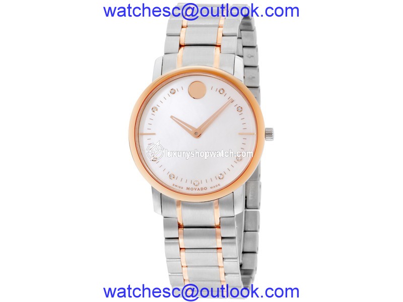 Movado TC 0606692 Rose Gold Tone Stainless Steel Quartz 30mm Womens Watch Movado
