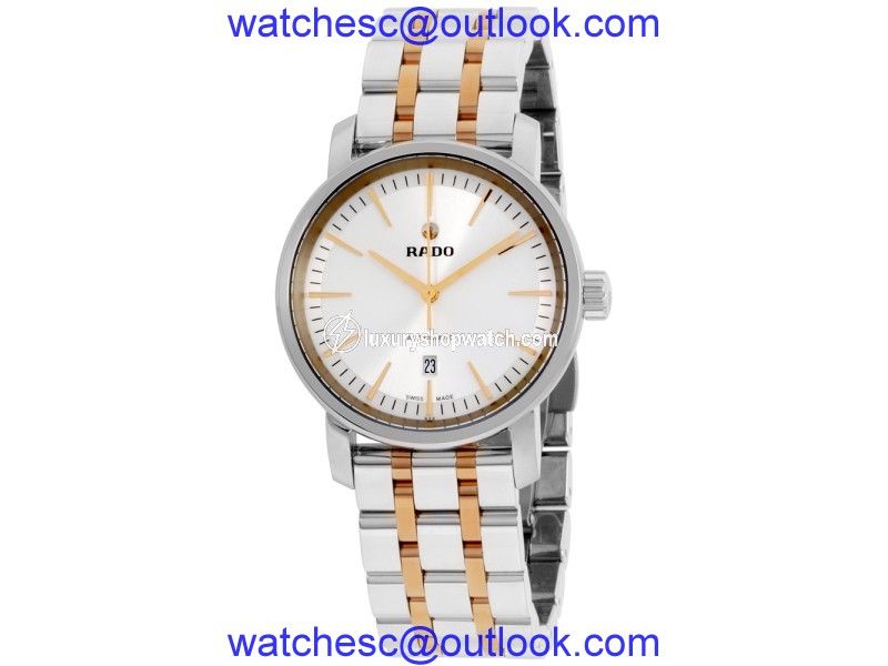 Rado Diamaster R14050103 Two Tone Stainless Steel Automatic 33mm Mens Watch Rado