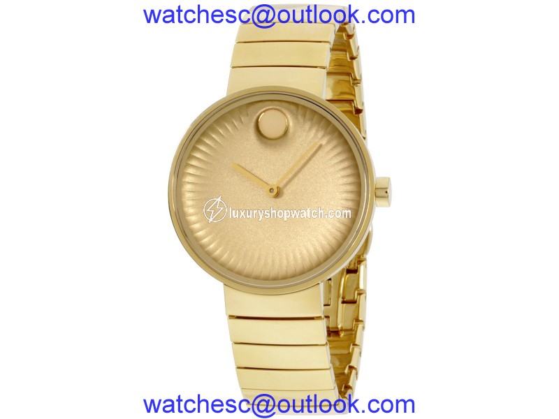 Movado Edge 3680014 Yellow Gold PVD-Stainless Steel Quartz 34mm Womens Watch Movado