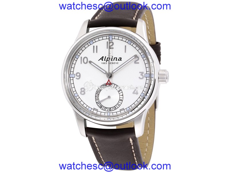 Alpina Alpiner AL710S4E6 Stainless Steel & Leather Automatic 42mm Mens Watch Alpina