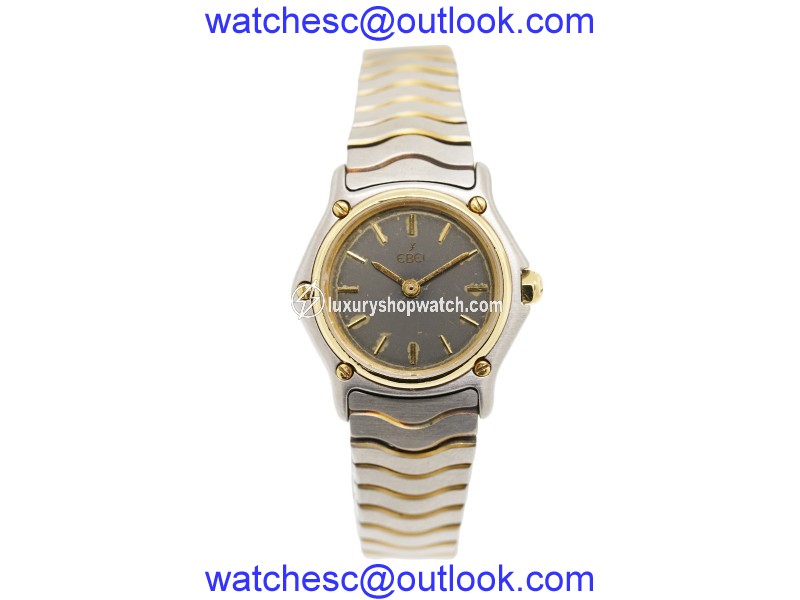 Ebel Wave Two Tone 18K Yellow Gold & Stainless Steel 24mm Womens Watch Ebel