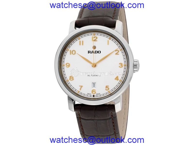 Rado Diamaster R14077136 Stainless Steel & Leather Automatic 41mm Mens Watch Rado