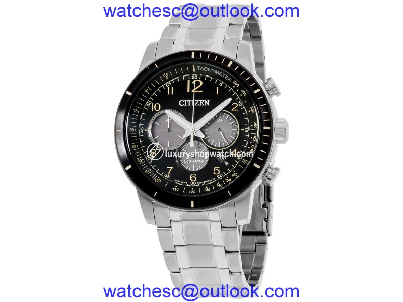 Citizen Brycen CA435858E Stainless Steel Black Dial 44mm Men's Watch Citizen