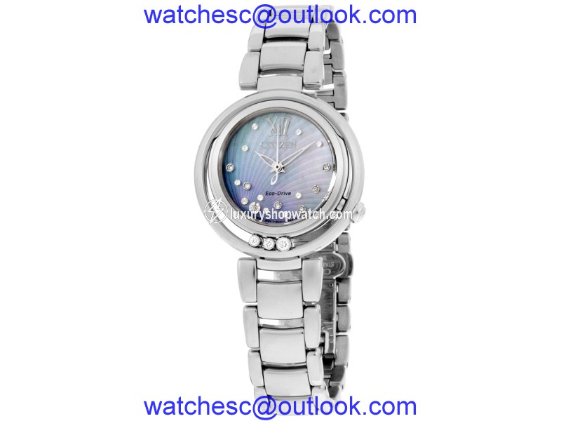 Citizen EM0320-59D Stainless Steel Mother-of-Pearl Dial Quartz 29mm Womens Watch Citizen