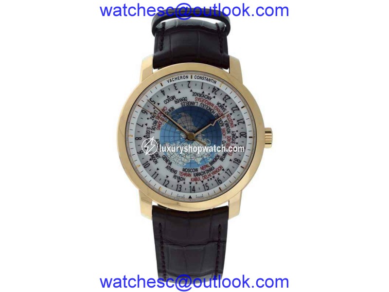 Vacheron Constantin 86060/000R-9640 18K Rose Gold & Leather Automatic 43mm Mens Watch Vacheron Constantin