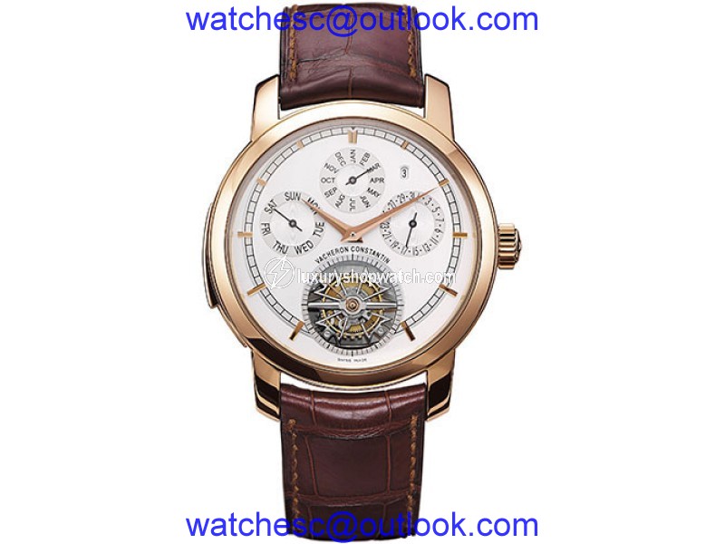 Vacheron Constantin Traditionnelle Calibre 80172/000R-9300 18K Pink Gold with White Dial 44mm Mens Watch Vacheron Constantin