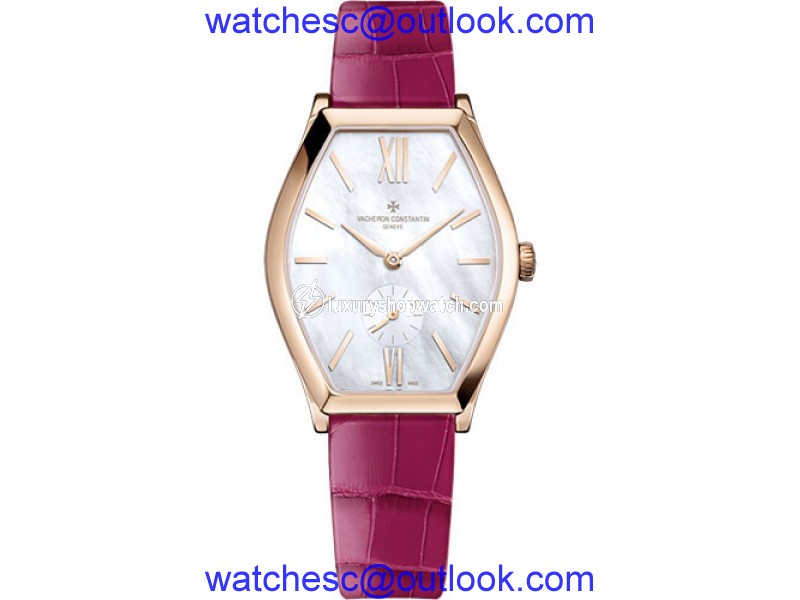 Vacheron Constantin Malte 81015/000R-B282 18K Rose Gold & Leather with Mother Of Pearl Ladies 28.40mm Womens Watch Vacheron Constantin