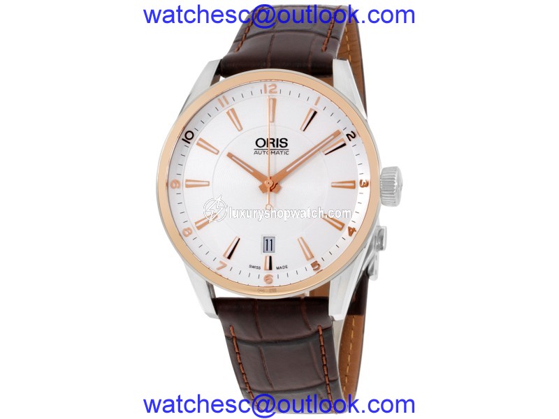 Oris Artix Date 733.7713.6331.LS Stainless Steel & Leather Automatic 39mm Mens Watch Oris