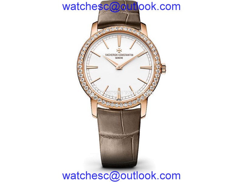 Vacheron Constantin Traditionnelle 81590000R-9847 18K Rose Gold with White Dial 33mm Womens Watch Vacheron Constantin