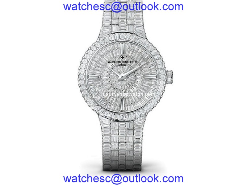 Vacheron Constantin Traditionnelle 81761/QB1G-9862 18K White Gold with Diamond Pave Dial 35mm Womens Watch Vacheron Constantin