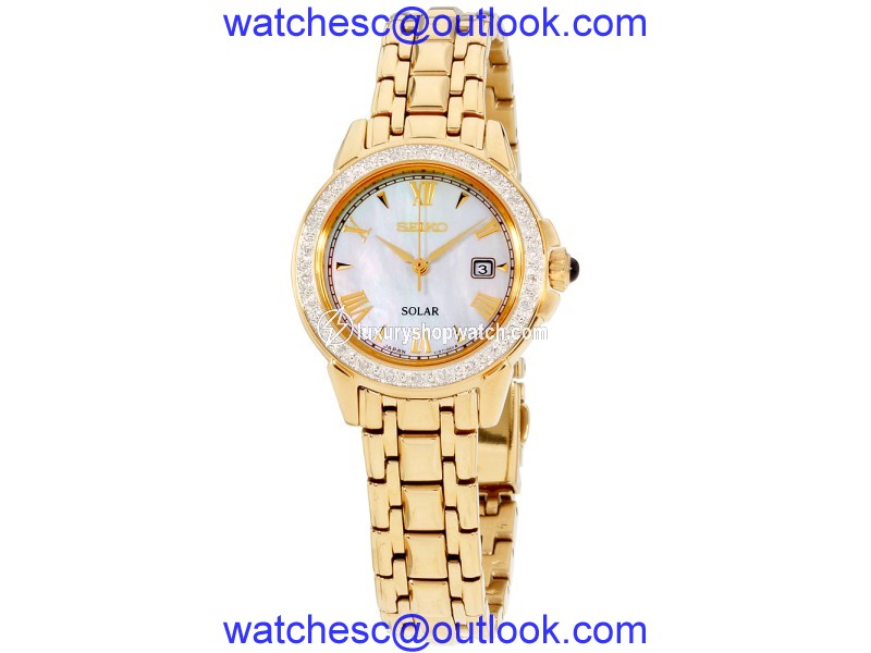 Seiko Le Grand Sport SUT172 Gold Tone Stainless Steel Quartz 28mm Womens Watch Seiko