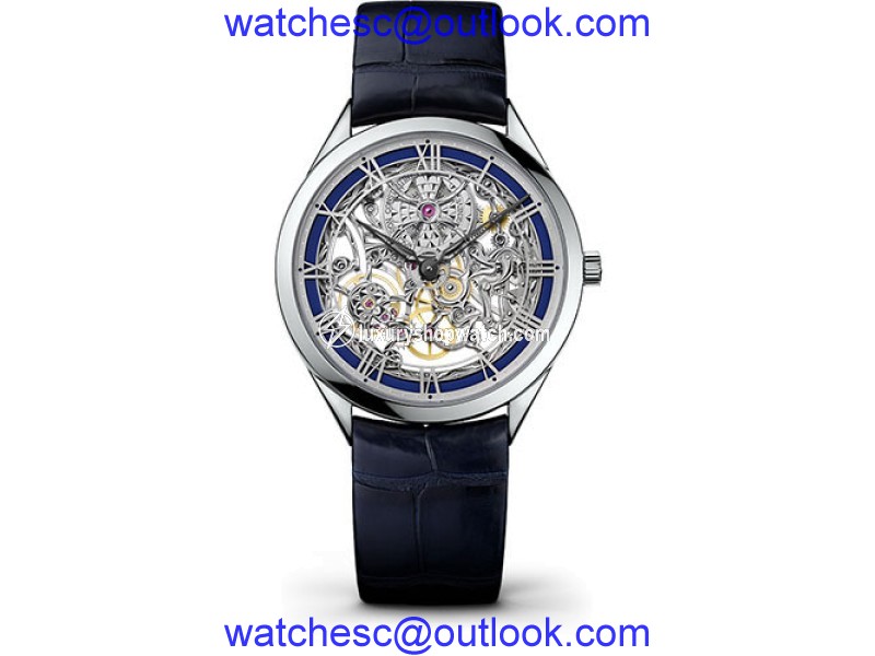 Vacheron Constantin Metiers d'Art 82020000G-9925 18K White Gold & Leather with Skeleton Dial 40mm Mens Watch Vacheron Constantin