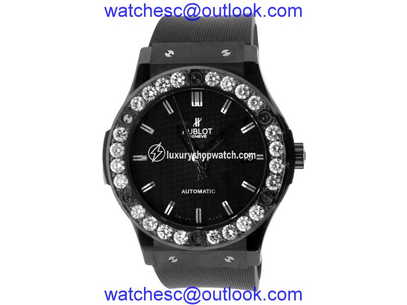 Black Hublot Classic Fusion with Diamond Bezel Hublot