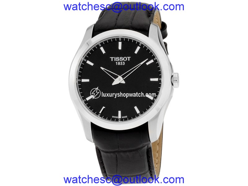 Tissot Couturier T0354461605100 Stainless Steel & Leather Quartz 39mm Mens Watch Tissot