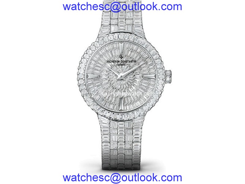 Vacheron Constantin Traditionnelle 82761/QC1G-9852 18K White Gold with Diamond Pave Dial 40mm Mens Watch Vacheron Constantin