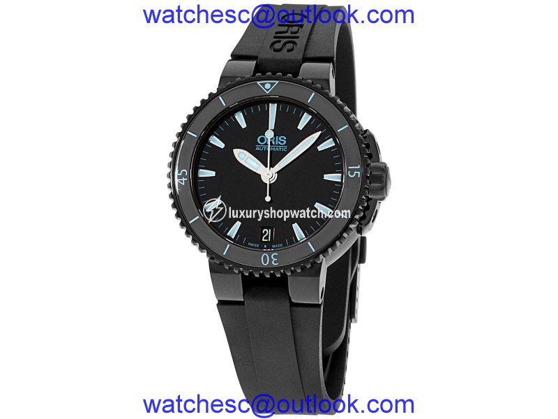 Oris Aquis 73376524725RS Stainless Steel & Silicone Automatic 36mm Mens Watch Oris