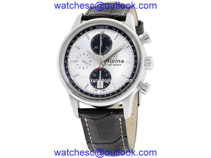 Alpina Alpiner AL750SG4E6 Stainless Steel & Leather Automatic 42mm Mens Watch Alpina