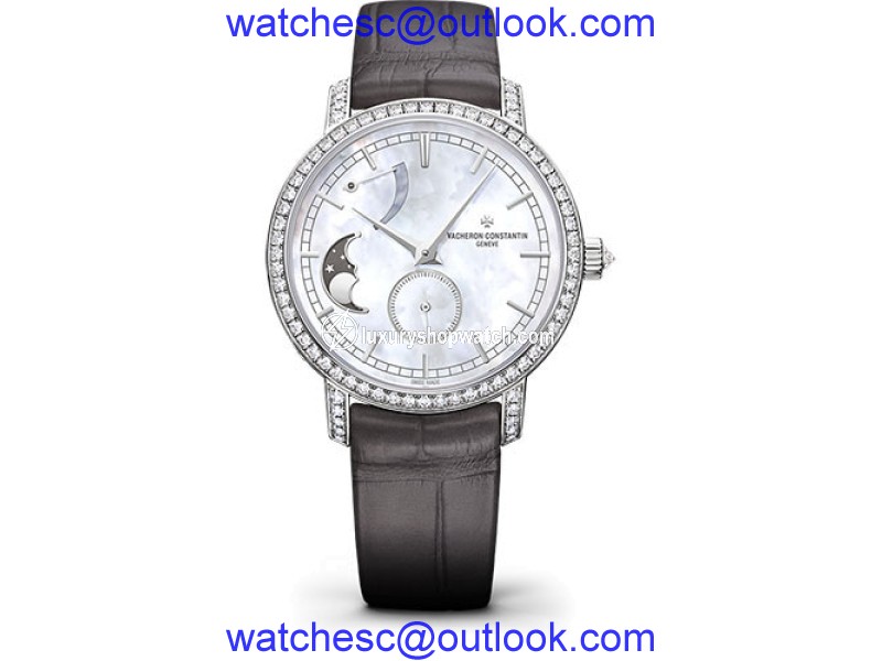 eron Constantin Traditionnelle 83570/000G-9916 18K White Gold with Mother of Pearl Dial 36mm Womens Watch Vacheron Constantin