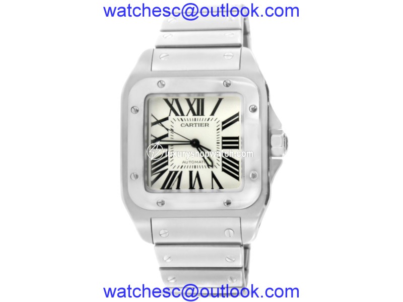 Stainles Steel Large Cartier Santos 100 Cartier