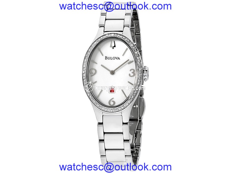 Bulova 96R192 Stainless Steel with Diamond Quartz 25mm Women Watch Bulova