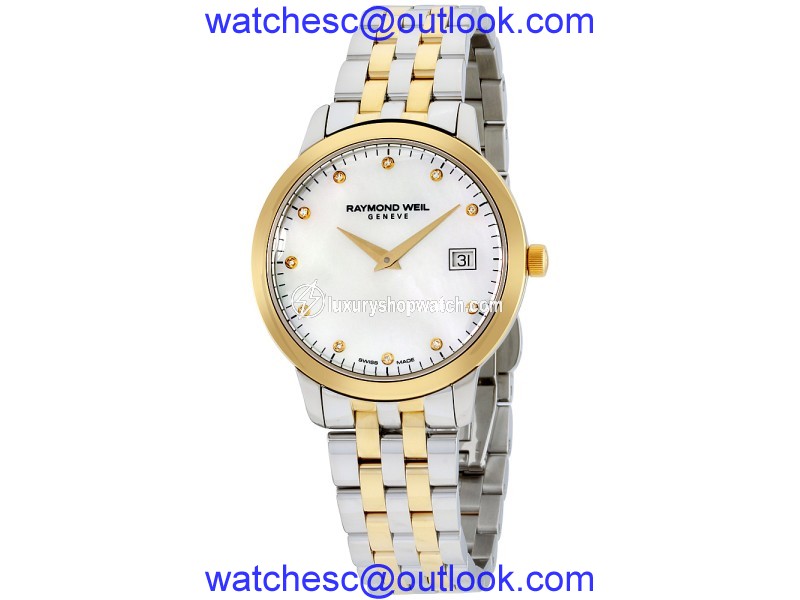 Raymond Weil Toccata 5388STP97081 Gold Tone Stainless Steel Quartz 34mm Womens Watch Raymond Weil