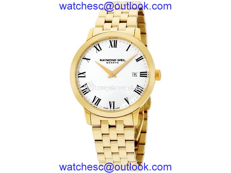 Raymond Weil Toccata 5488P00300 Gold Tone Stainless Steel Quartz 39mm Mens Watch Raymond Weil