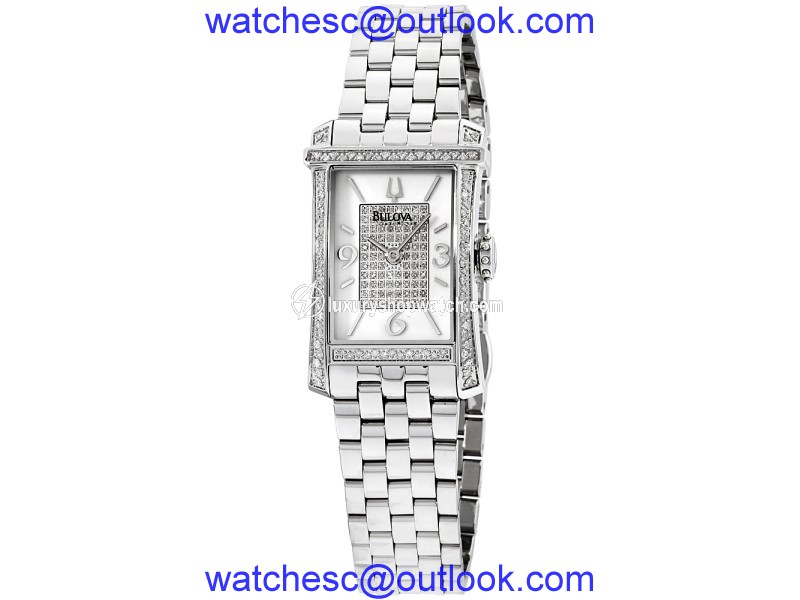 Bulova 96R188 Stainless Steel with Diamond Quartz 20mm Womens Watch Bulova