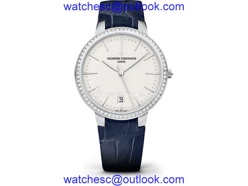 Vacheron Constantin Patrimony 85515/000G-9841 18K White Gold with Silvered Dial 36.5mm Womens Watch Vacheron Constantin