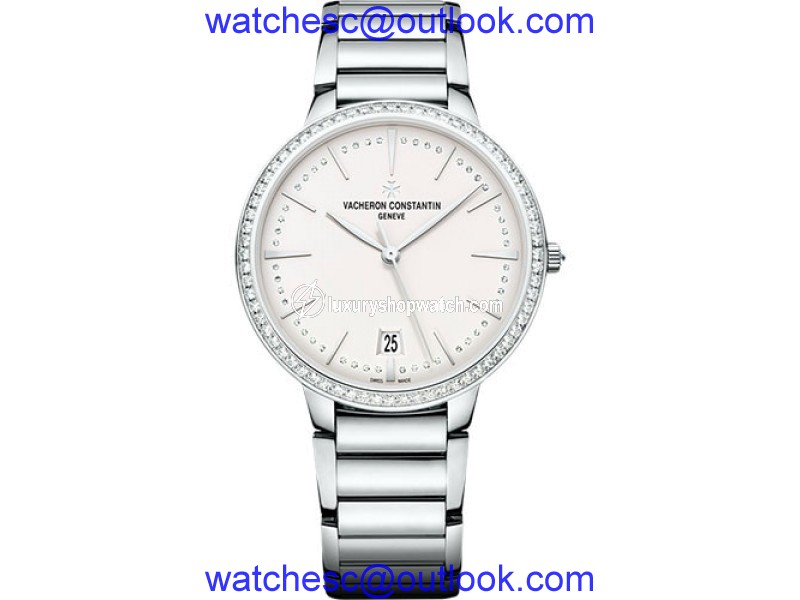 Vacheron Constantin Patrimony 85515CA1G-9841 18K White Gold with Silver Dial 36.5mm Womens Watch Vacheron Constantin
